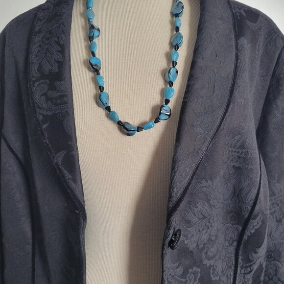 NWT –Vintage Field Manor Black Jacquard Velvet Trim Coat (Size: XL) - Picture 2 of 14